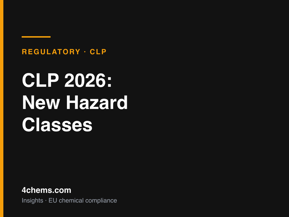 CLP 2026: New Hazard Classes and What They Mean for Your IUCLID Dossiers